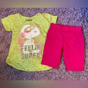 Peanuts Snoopy tshirt & knee length shorts